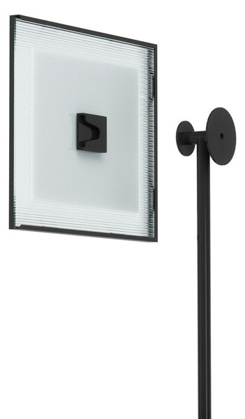 Черен гланц метална/стъклена рамка висяща 57x99 cm Flute – Umbra