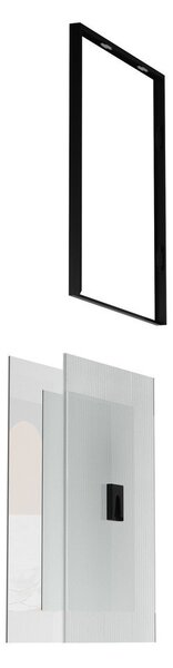 Черен гланц метална/стъклена рамка висяща 57x99 cm Flute – Umbra