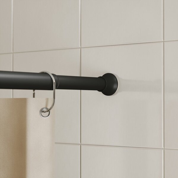 Матово черно прът за душ завеса 106 - 182 cm Chroma – Umbra
