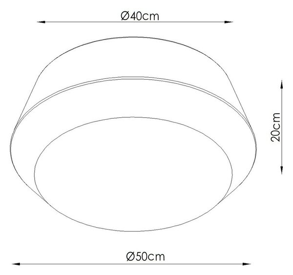 Бяло хартиено осветително тяло за таван ø 50 cm TOP – Thoro