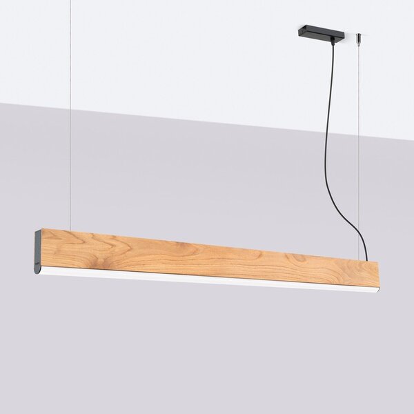 LED висящо осветително тяло от масивна дървесина в естествен цвят LYKKE – Thoro