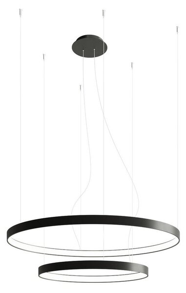 Черно алуминиево LED висящо осветително тяло ø 78 cm RIO – Thoro