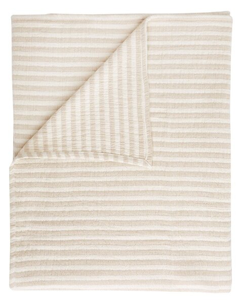 Памучно одеяло в естествен цвят 150x200 cm Cotton Muslin Stripe – Bianca
