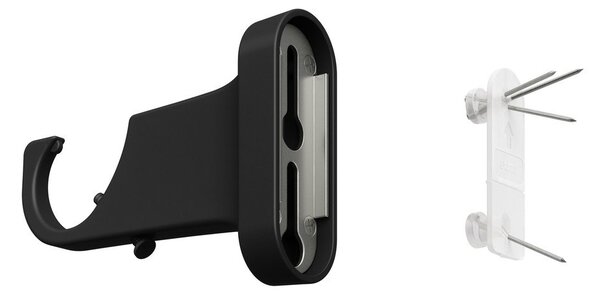 Матово черно стоманен разширяем прът за завеси 107 - 305 cm Geo – Umbra