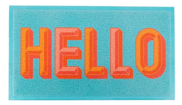 Изтривалка от рециклирана пластмаса 40x70 cm Blue Hello – Artsy Doormats