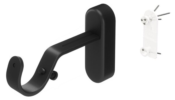 Матово черно стоманен разширяем прът за завеси 107 - 305 cm Trinity – Umbra