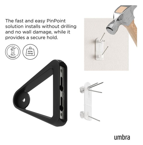 Матово черно стоманен разширяем прът за завеси 107 - 305 cm Trinity – Umbra