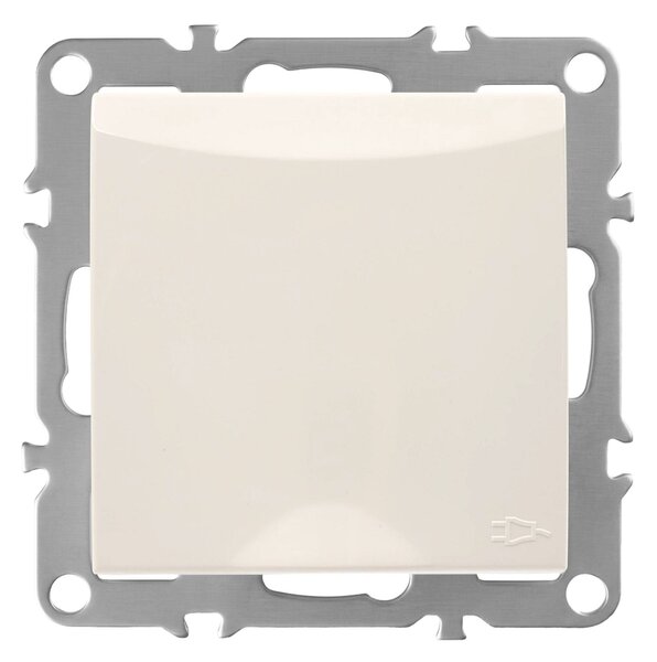Единичен контакт със заземяване и капаче OSTE JNH005-G Beige