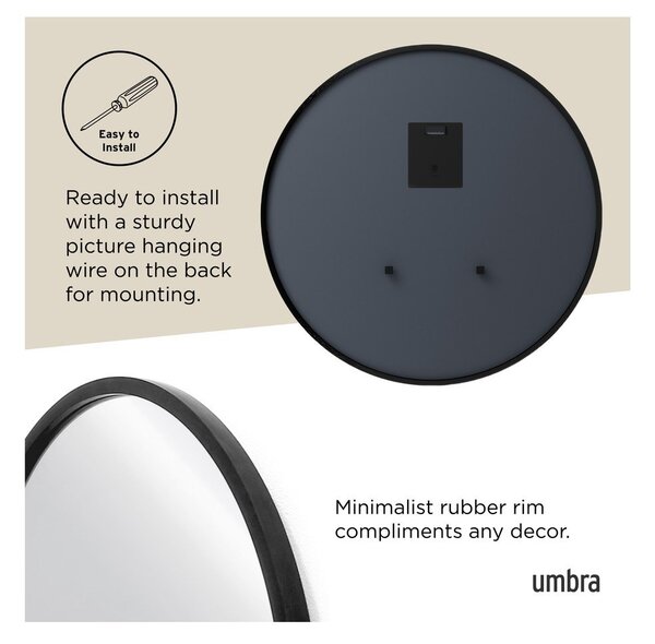 Стенно огледало ø 94 cm Hub – Umbra