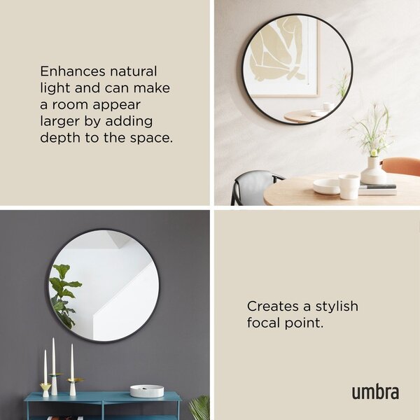 Стенно огледало ø 94 cm Hub – Umbra