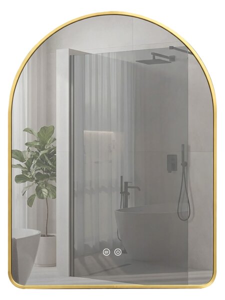 Огледало LED 80x60cm CAMLOT Brush Gold