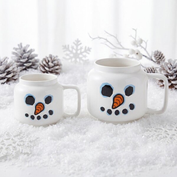 Бяла керамична детска чаша за лате 255 ml Snowman – LEGO®