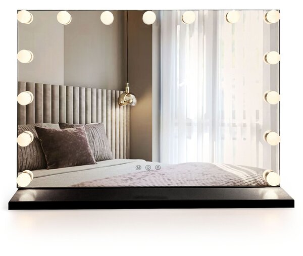 Огледало LED HOLLYWOOD Black 80x60