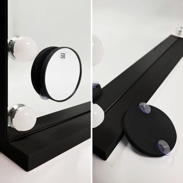 Огледало LED HOLLYWOOD Black 80x60