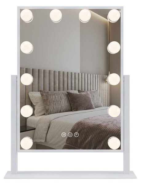 Огледало LED HOLLYWOOD White 30x40