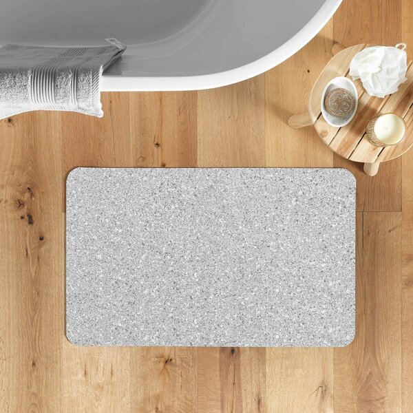 Сив килим за баня 50x80 cm Granite – douceur d'intérieur