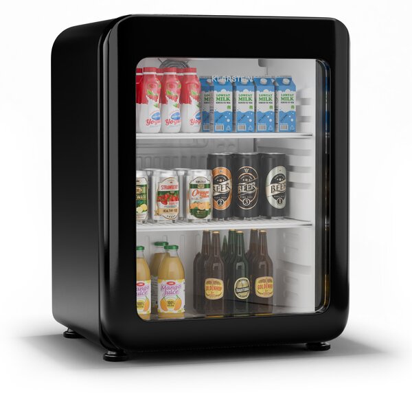 Klarstein Audrey Evo охладител за напитки, Ретро дизайн, стъклена врата, 65 L, EEK C
