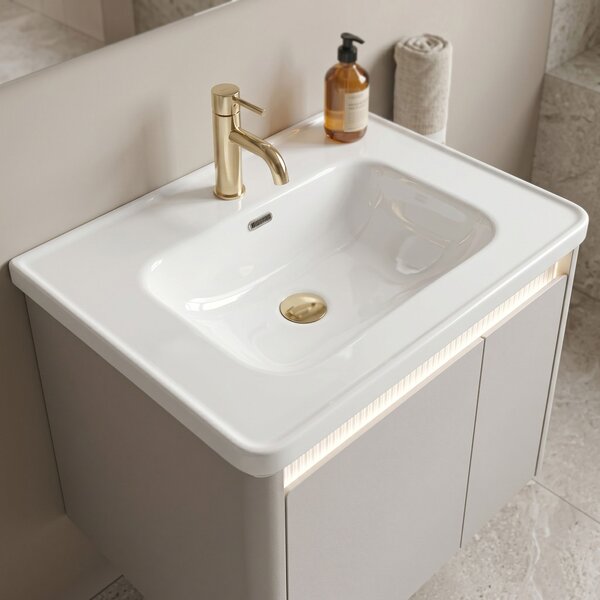 Комплект мебели за баня с мивка Sora DE07-60 Beige 60CM