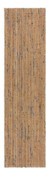 Синьо-естествена ръчно изработена ютена пътека 60x300 cm Jute Boucle Blue – Flair Rugs