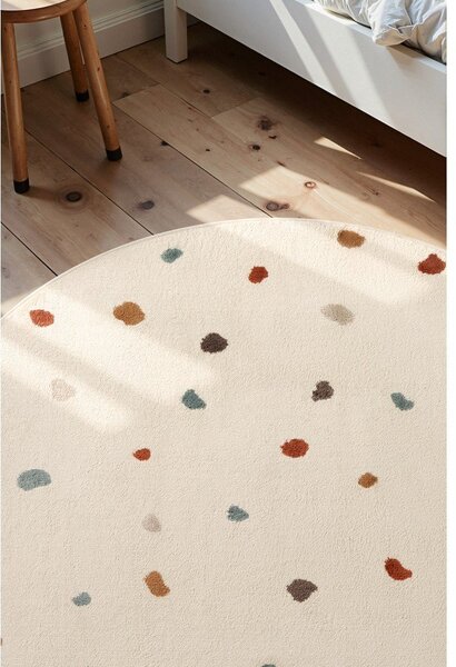 Кремав детски килим ø160 cm Funny Dots – Hanse Home