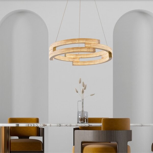 LED полилей с кабелно окачване TARJA LED/36W/230V 3000/4000/6000K Ø 60 см златен