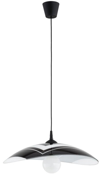 Висяща лампа на кабел CZANI 1xE27/15W/230V черна