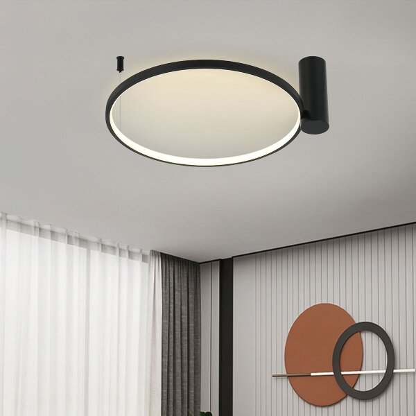 LED таванно осветително тяло RING S LED/34W/230V 3000/4000/6000K Ø 60 см черно