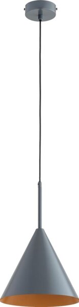 Полилей на кабел FABO 1xE27/15W/230V сив