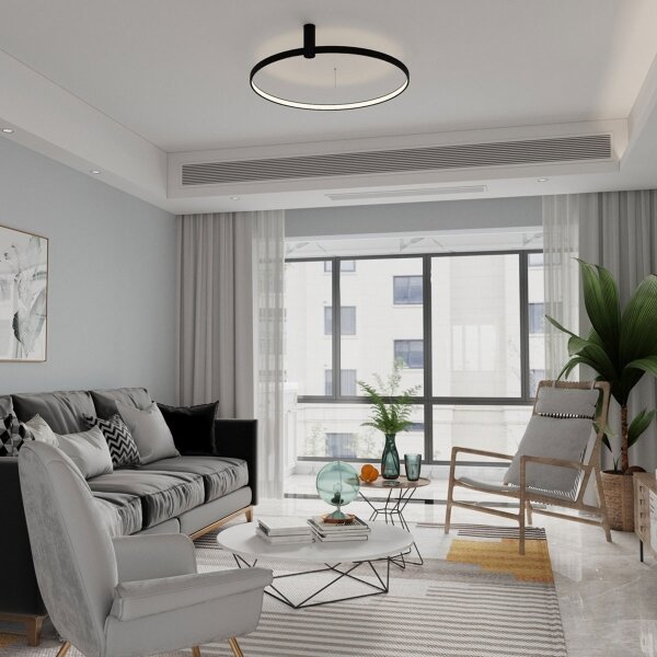 LED таванно осветително тяло RING S LED/34W/230V 3000/4000/6000K Ø 60 см черно