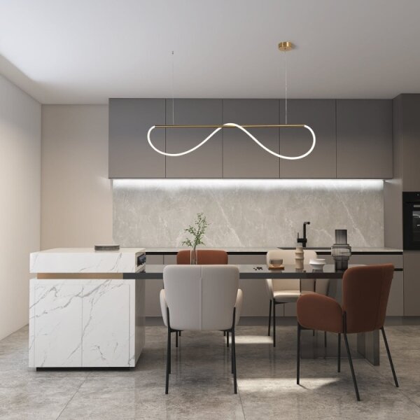 LED полилей на кабел MELECA LED/36W/230V 3000/4000/6000K 160 cm златист