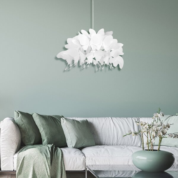 Детски полилей FARFALLA 1xE27/60W/230V бял