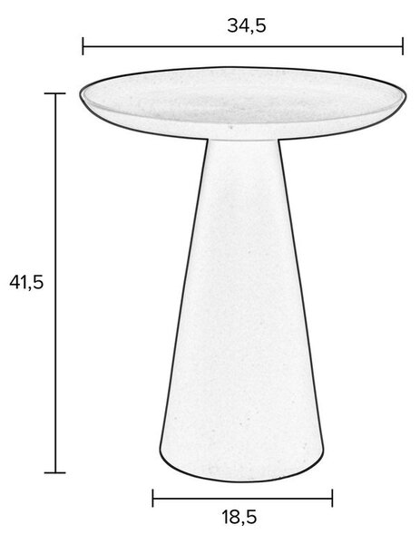 Метална кръгла странична масичка ø 34,5 cm Ringar – White Label