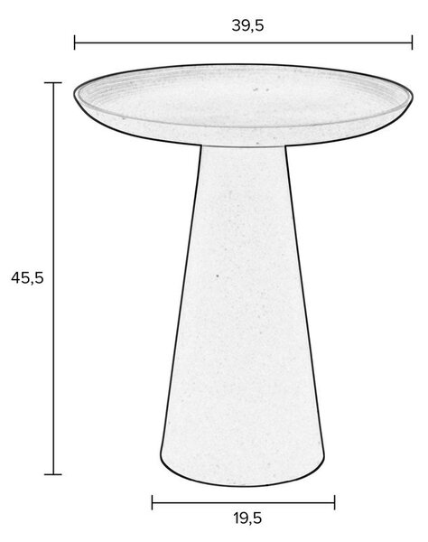 Метална кръгла странична масичка ø 39,5 cm Ringar – White Label