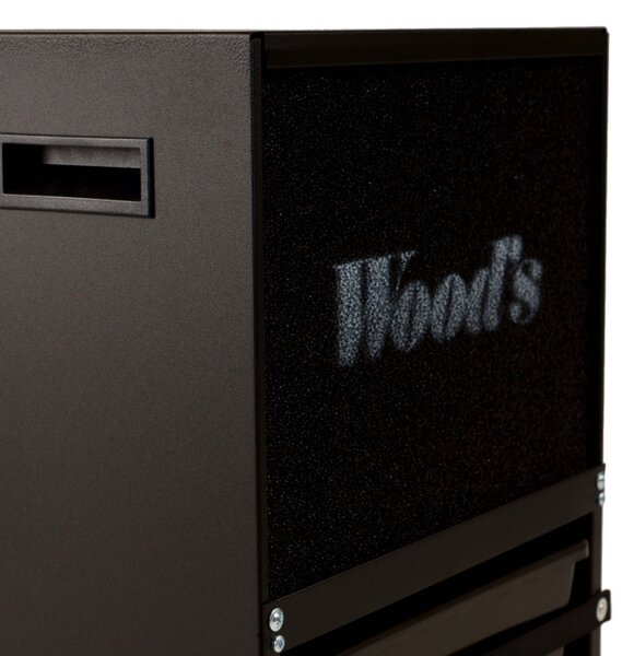 Професионален влагоуловител Woods WCD4 PRO, 230 м2, 2 скорости, 11.4 л, 41л/24ч, Хидростат, Работа до +2°C, Дръжка и колелца, 60 dB, IPX1, Черен