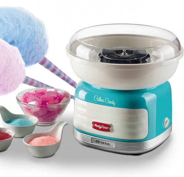 Машина за захарен памук Ariete COTTON CANDY PARTY TIME 2973/01, 450W, Вграден дозатр, Тюркоаз