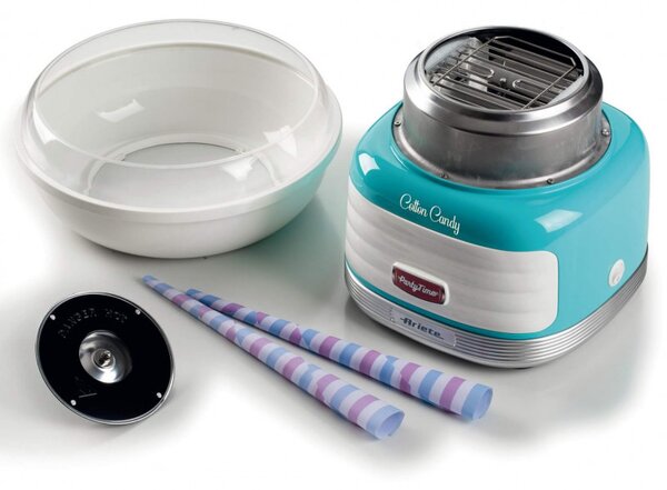 Машина за захарен памук Ariete COTTON CANDY PARTY TIME 2973/01, 450W, Вграден дозатр, Тюркоаз