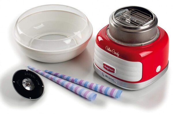 Машина за захарен памук Ariete COTTON CANDY PARTY TIME 2973/00, 450W, Вграден дозатр, Червен