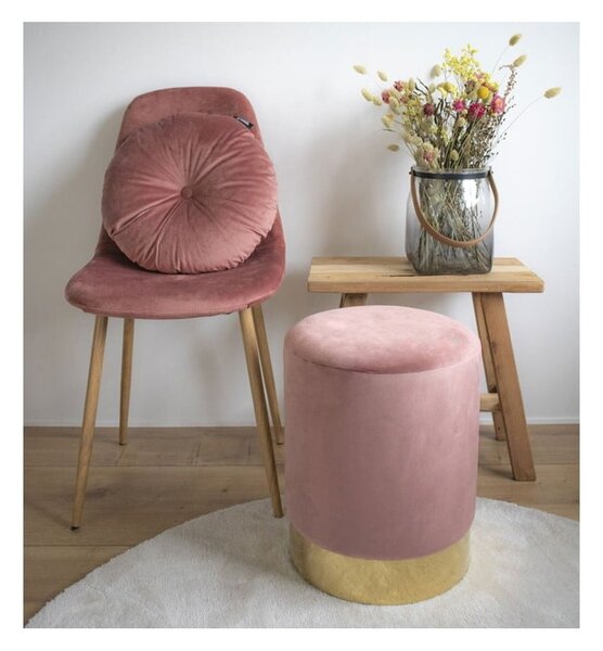 Розов пуф , ø 34 cm Gamby - House Nordic
