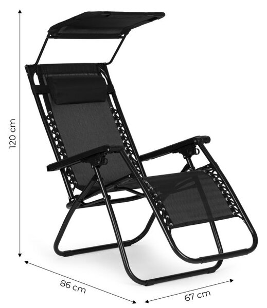 Сгъваем и накланящ се градински шезлонг