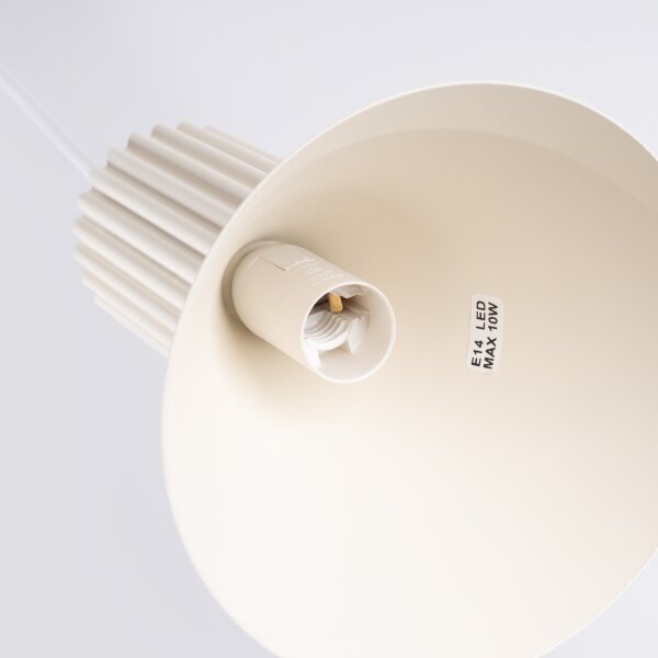 Sollux SL.1870 - Полилей на кабел ESTRIA 1xE14/10W/230V Ø 14 см кремав