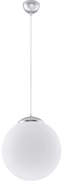 Sollux SL.0265 - Полилей с кабел UGO 1xE27/15W/230V Ø 40 см бял/лъскав хром