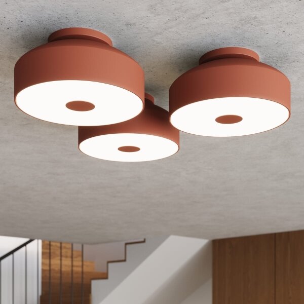 Sollux SL.1681 - Таванно осветително тяло OMIQ 4xE27/15W/230V, диаметър 30 см, червено