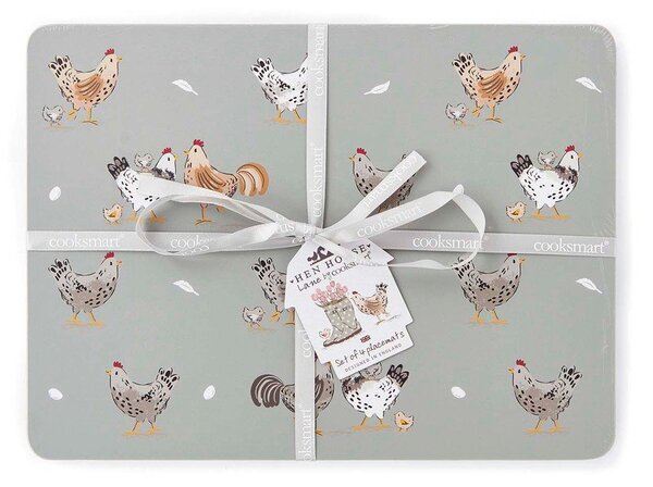 Коркови подложки за хранене в комплект 4 бр. 21x29 cm Hen House – Cooksmart ®
