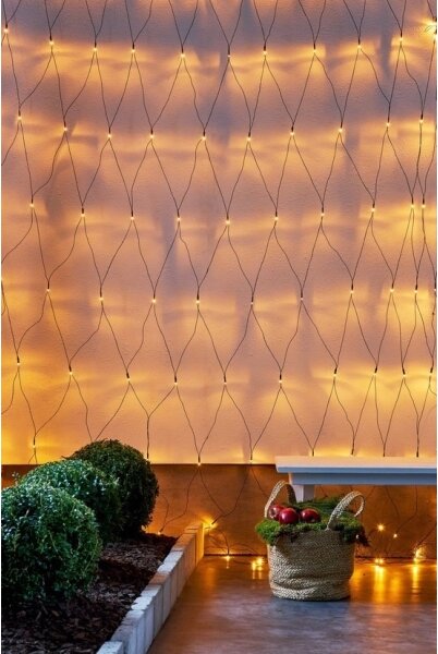 Eglo 410827 - LED Екстериорни Коледни лампички GOLDEN 160xLED 2м IP44 топло бели