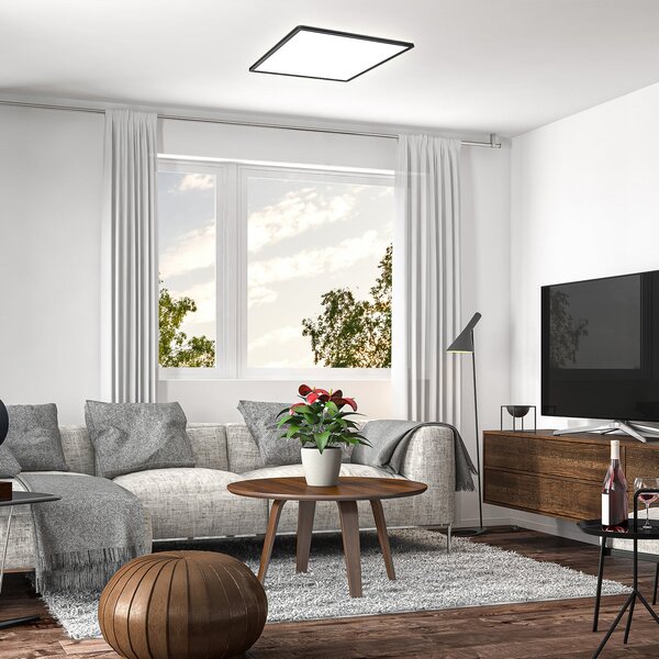 B.K. Licht LED панел Slim Remote RGBW, 42 x cm, черен, задно осветление, Затъмняване, Черен, кабинет / офис, Пластмаса
