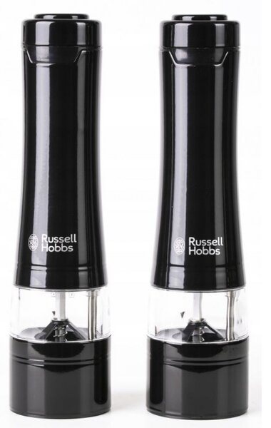 Електрически мелнички за сол и пипер Russell Hobbs Black 28010-56, Керамичен механизъм, LED, Черен