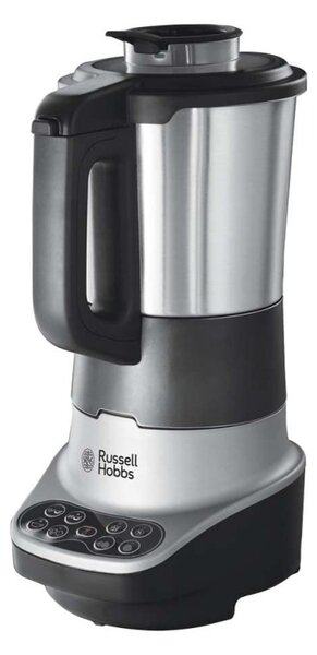 Блендер за супа с нагревател Russell Hobbs Soup & Blend 21480-56, 1200W, 1.75L, 8 програми, Звук, Поддържане на топлина, Черен/инокс