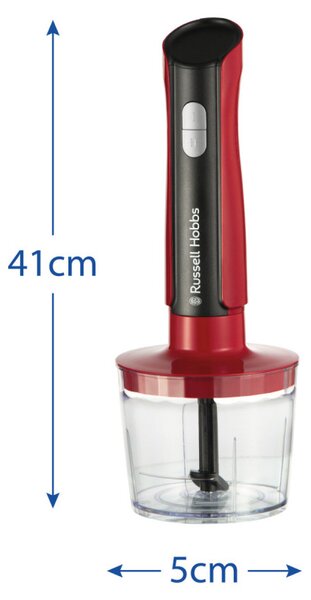 Блендер 3в1 Russell Hobbs Desire 27140-56, 500W, 600+500 мл, 2 скорости + пулс, Неръждаема стомана, Без BPA, Червен