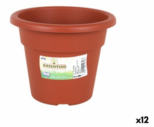 Саксия Dem Greentime Кръгъл Кафяв Ø 16 x 13 cm (12 броя)