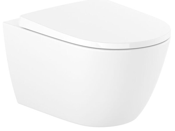 WC комплект за вграждане Roca: структура + тоалетна чиния Ona Rimless Vortex + бутон